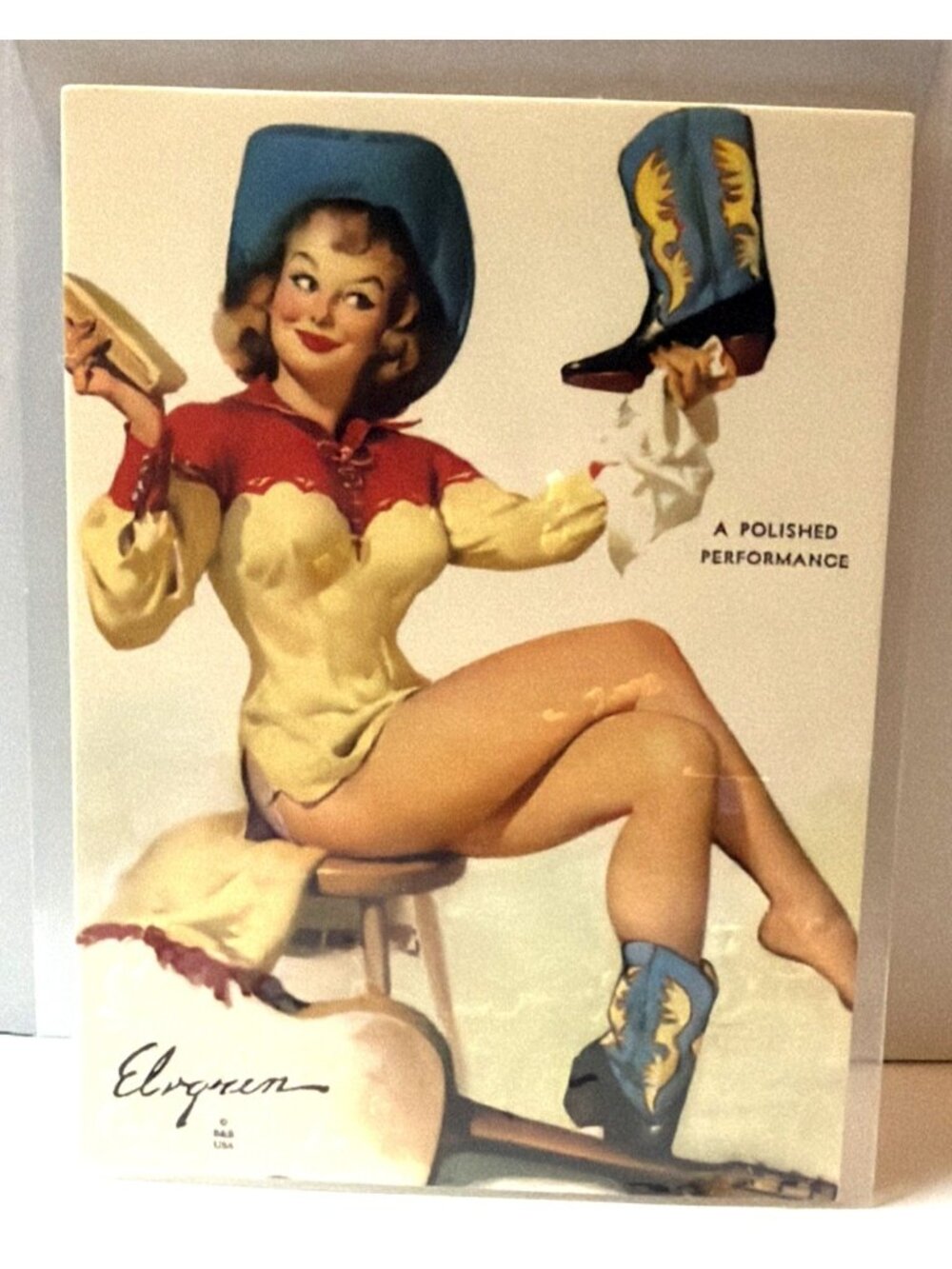 1993 Gil Elvgren Calendar Pinup Art Card Single #54 Performance Comic Images